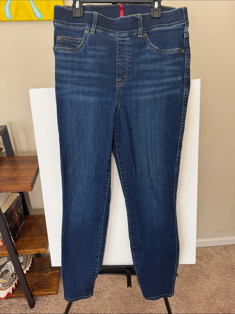 SPANX Dark Blue High-Rise Jeggings Size Medium